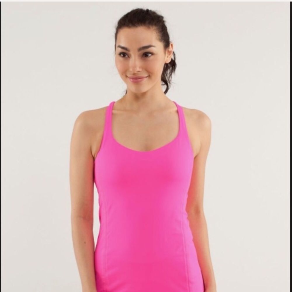 Lululemon RARE “Free to Be” Tank - bright pink